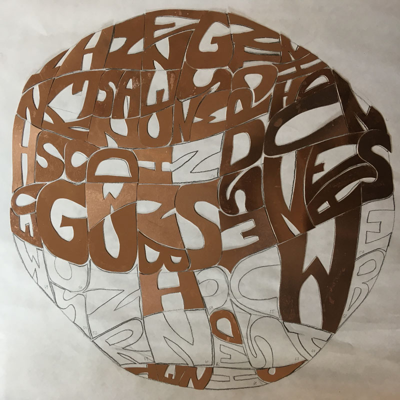 Arbeitsprozess Metallbilder, Gabriele Maynollo