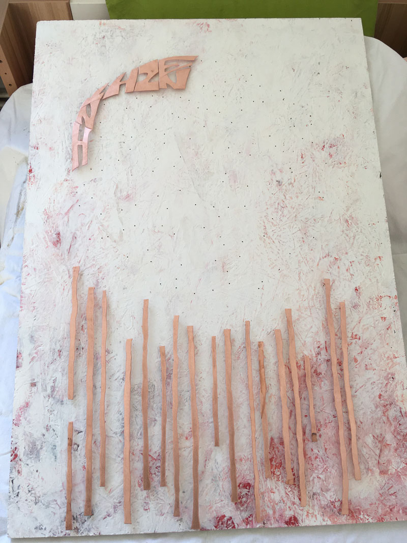 Arbeitsprozess Metallbilder, Gabriele Maynollo