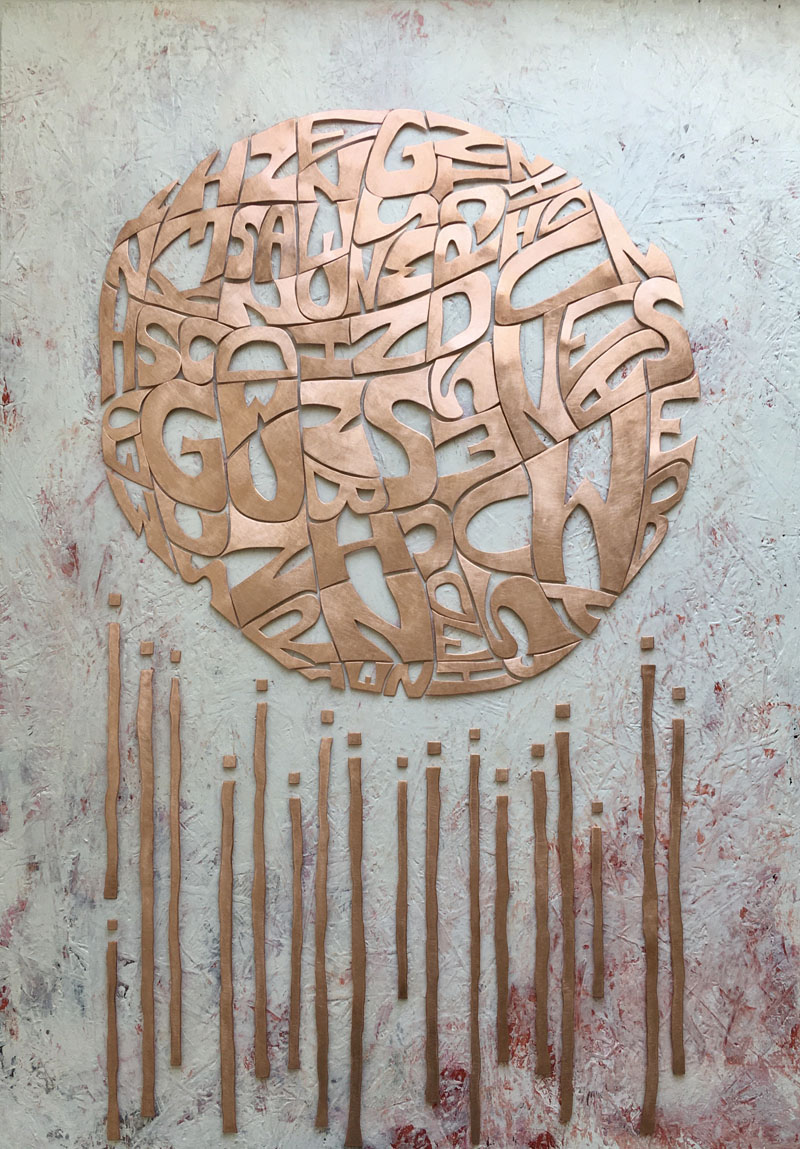 Arbeitsprozess Metallbilder, Gabriele Maynollo