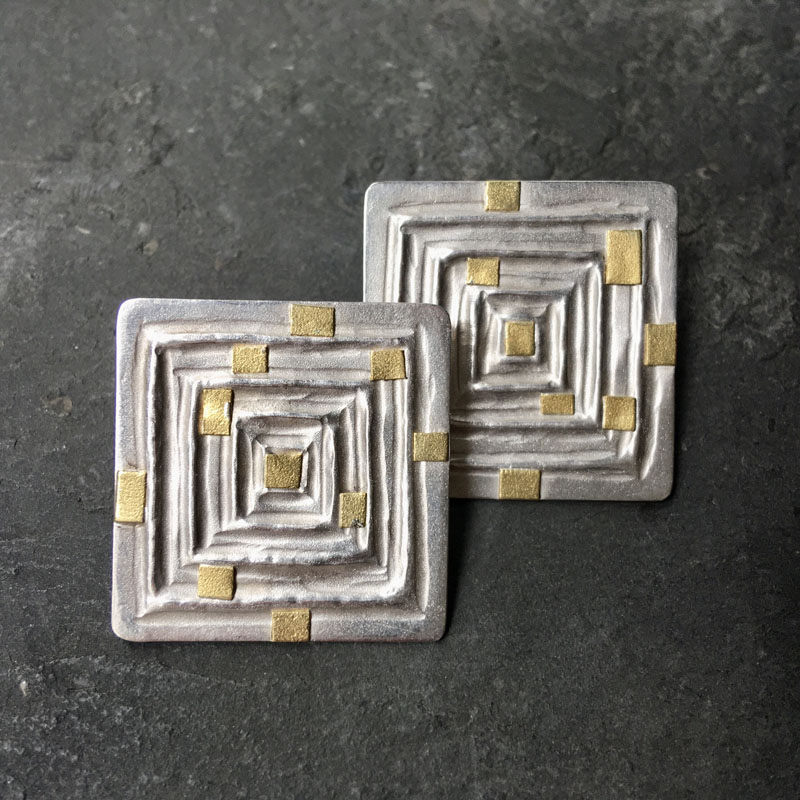 Ohrschmuck Silber, Gold, Gabriele Maynollo