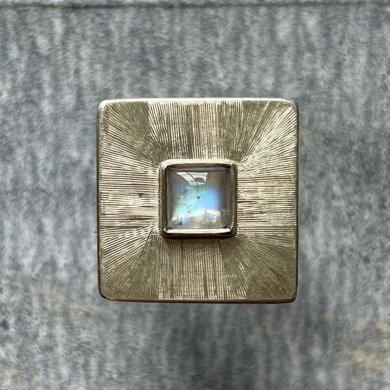 Ring Silber, Mondstein, Gabriele Maynollo