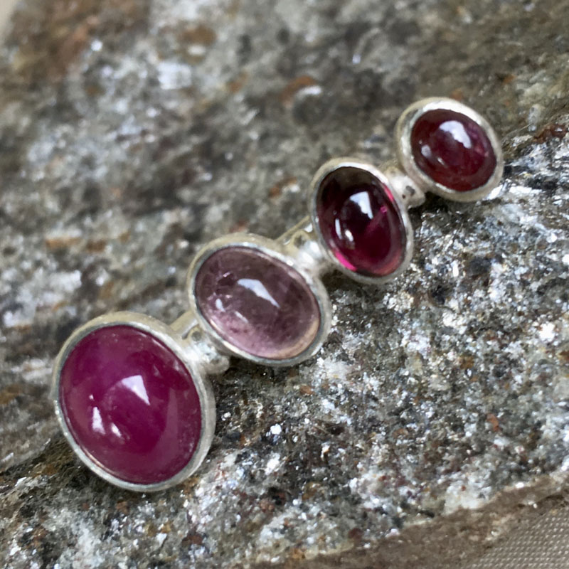 Ring Silber, Rubin, Turmaline, Granat, Gabriele Maynollo