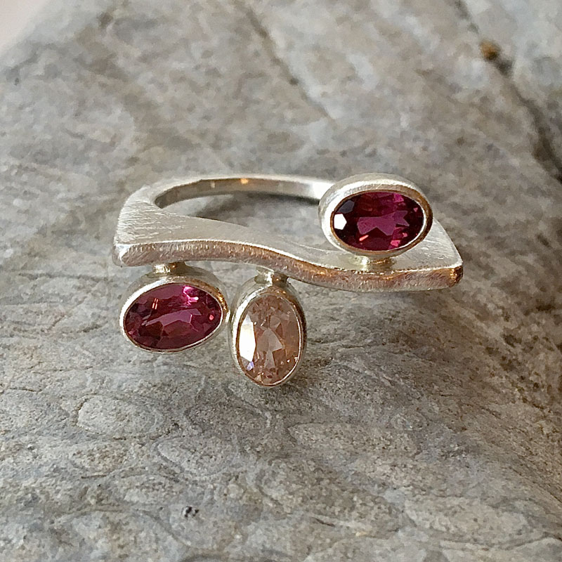 Ring Silber, Turmaline, Gabriele Maynollo
